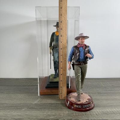 LOT 166L: Hand Numbered John Wayne Statues - The Duke #325/1200 & Collector's Showcase #231/500