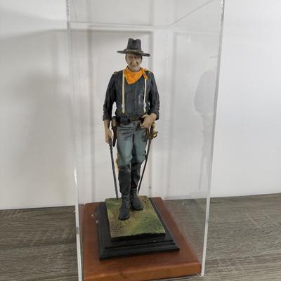LOT 166L: Hand Numbered John Wayne Statues - The Duke #325/1200 & Collector's Showcase #231/500