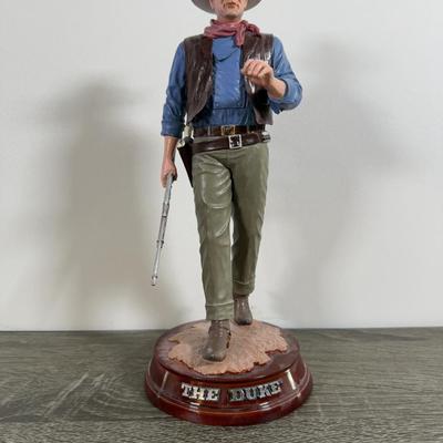 LOT 166L: Hand Numbered John Wayne Statues - The Duke #325/1200 & Collector's Showcase #231/500