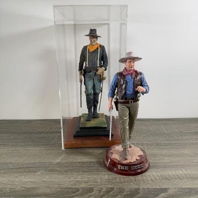 LOT 166L: Hand Numbered John Wayne Statues - The Duke #325/1200 & Collector's Showcase #231/500