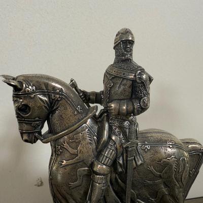 LOT 170L: Collection of Silvertone Statues w/ Big Ben Clock