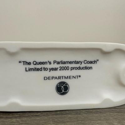 LOT 171K: 2000 Department 56 "The Queen's Parliamentary Coach" Limited Edition Porcelain Figure