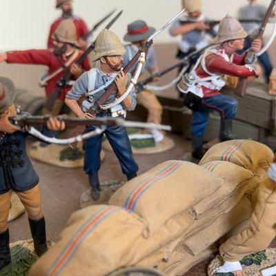 LOT 173L: Variety of Zulu War Mini Figurines w/ Accessories