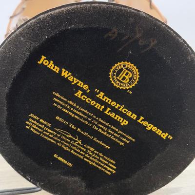 LOT 175L: 2010 Bradford Exchange John Wayne, "American Legend" Accent Lamp (16")