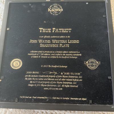 LOT 176L: John Wayne Calendar, Clock & Bradford Exchange Plates in Shadowboxes