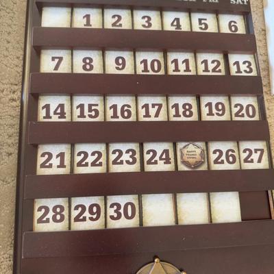 LOT 176L: John Wayne Calendar, Clock & Bradford Exchange Plates in Shadowboxes