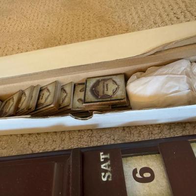 LOT 176L: John Wayne Calendar, Clock & Bradford Exchange Plates in Shadowboxes