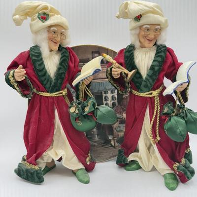 LOT 190L: Kurt S Adler Ebeneezer Scrooges, Brass Jacob Marley / Undigested Lobster Door Knocker & More