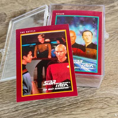 LOT 191L: Star Trek Collection - TNG on DVD, Action Figures, Cards, USS Enterprise & More