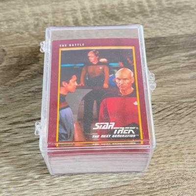 LOT 191L: Star Trek Collection - TNG on DVD, Action Figures, Cards, USS Enterprise & More
