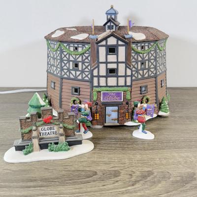 LOT 193L: 1998 Department 56 Historical Landmark Series Dickens' Village Series The Old Globe Theatre 2nd Edition