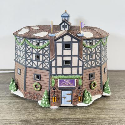 LOT 193L: 1998 Department 56 Historical Landmark Series Dickens' Village Series The Old Globe Theatre 2nd Edition