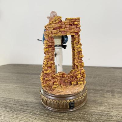 LOT 195L: Hawthorne Village Legend of John Wayne Signature Collection Sculpture # A0485 & A0481 and Bradford Exchange Silver Screen...