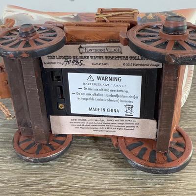 LOT 195L: Hawthorne Village Legend of John Wayne Signature Collection Sculpture # A0485 & A0481 and Bradford Exchange Silver Screen...
