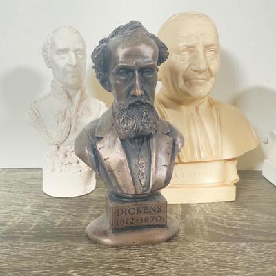 LOT 199L: Collection of Miniature busts - Charles Dickens & More