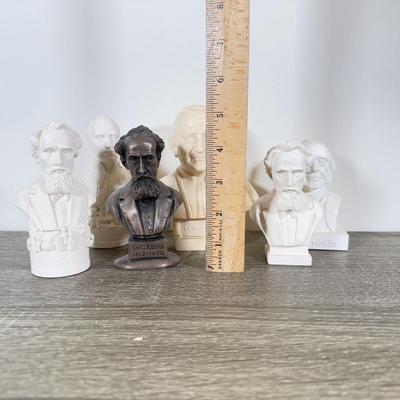 LOT 199L: Collection of Miniature busts - Charles Dickens & More