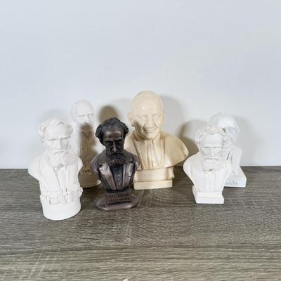 LOT 199L: Collection of Miniature busts - Charles Dickens & More