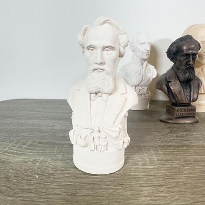 LOT 199L: Collection of Miniature busts - Charles Dickens & More