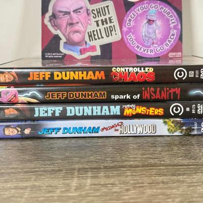 LOT 237L: Jeff Dunham Talking Dolls, Bobbleheads & DVDs
