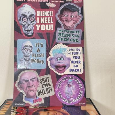 LOT 237L: Jeff Dunham Talking Dolls, Bobbleheads & DVDs