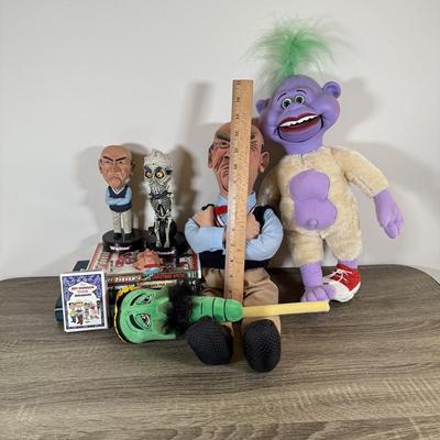 LOT 238L: Jeff Dunham Dolls, Playing Cards, Book, Bobbleheads & DVDs
