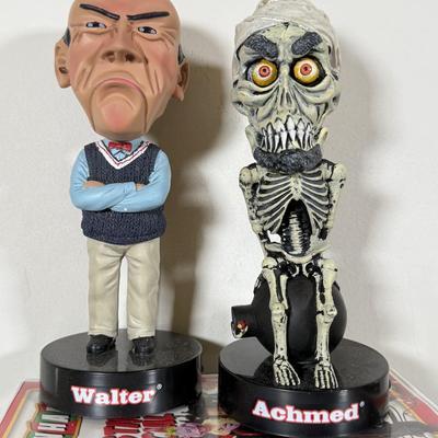 LOT 238L: Jeff Dunham Dolls, Playing Cards, Book, Bobbleheads & DVDs