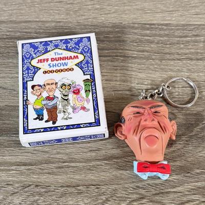 LOT 238L: Jeff Dunham Dolls, Playing Cards, Book, Bobbleheads & DVDs