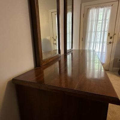 Beautiful Wood Dresser with Two Mirrors