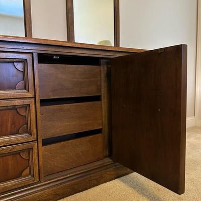 Beautiful Wood Dresser with Two Mirrors