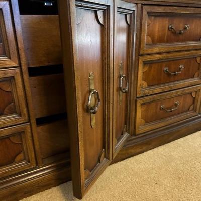 Beautiful Wood Dresser with Two Mirrors