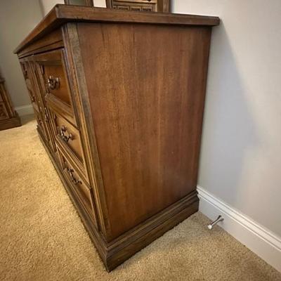 Beautiful Wood Dresser with Two Mirrors