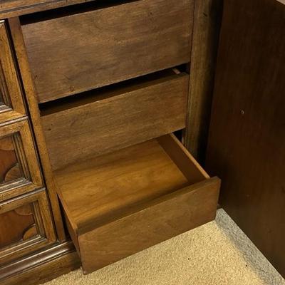 Beautiful Wood Dresser with Two Mirrors
