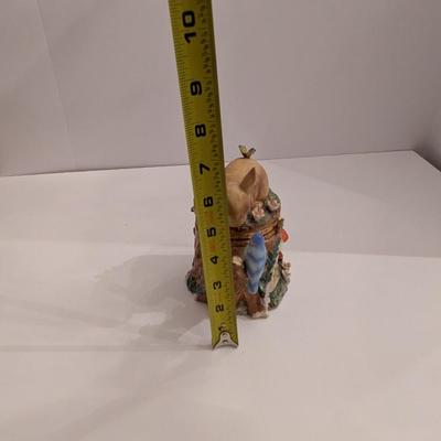 Approx 7" Tall Bunny Rabbit Porcelain Hinged Trinket Box