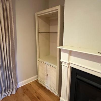 Beautiful Twin Illuminated Display Cabinets