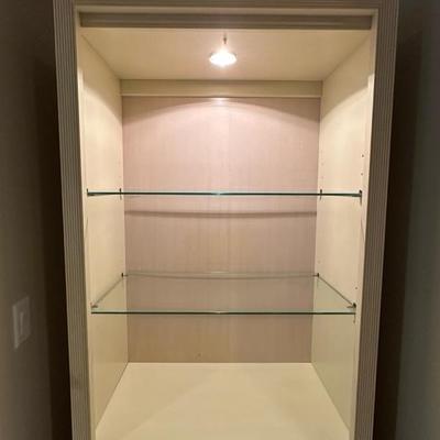 Beautiful Twin Illuminated Display Cabinets
