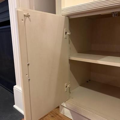 Beautiful Twin Illuminated Display Cabinets
