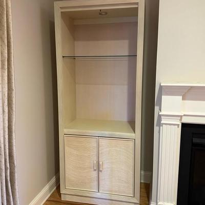 Beautiful Twin Illuminated Display Cabinets