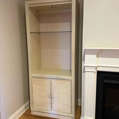 Beautiful Twin Illuminated Display Cabinets