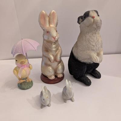 Porcelain Resin Glass Bunny Collection