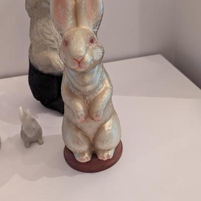 Porcelain Resin Glass Bunny Collection