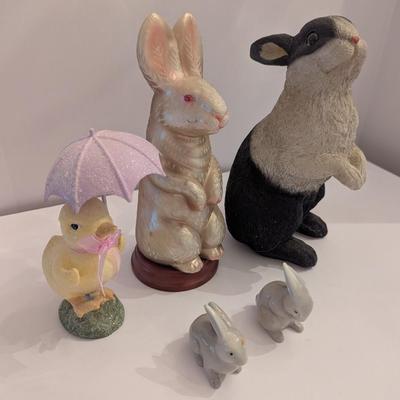 Porcelain Resin Glass Bunny Collection