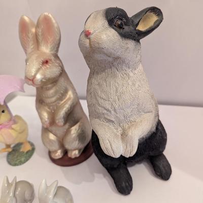 Porcelain Resin Glass Bunny Collection