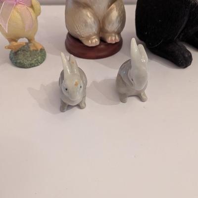 Porcelain Resin Glass Bunny Collection