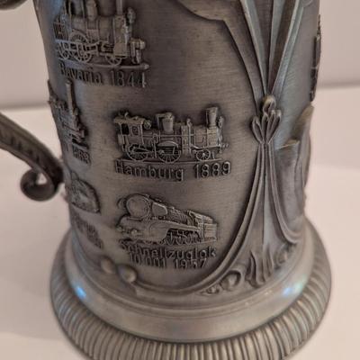 580/6000 Made In Western Germany Railroad Design Beer Stein