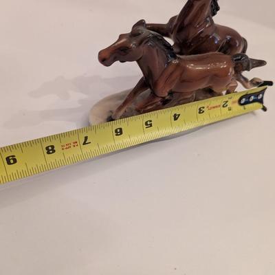 Vintage Porcelain Horse Figurine 5 1/2" x 6" Approx Running Horses