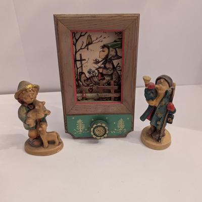Thorens Hummel Print Shadow Box Music Box & Figures