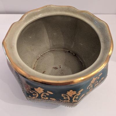 Vintage Royal Satsuma Style Lidded Bowl Hand Painted
