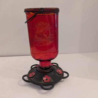 CB & Sons Glass Humming Bird Feeder