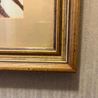 Painted Wheat Stalk Framed Art (O-MG)