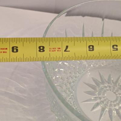 Cut/Pressed Glass Serving Bowls & Vase